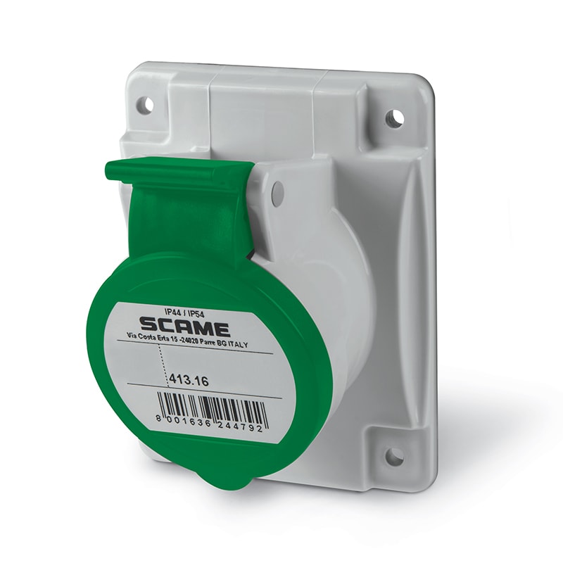 SCAME PARRE - PRESA FISSA 3P+T IP44 16A 2H >50V CA