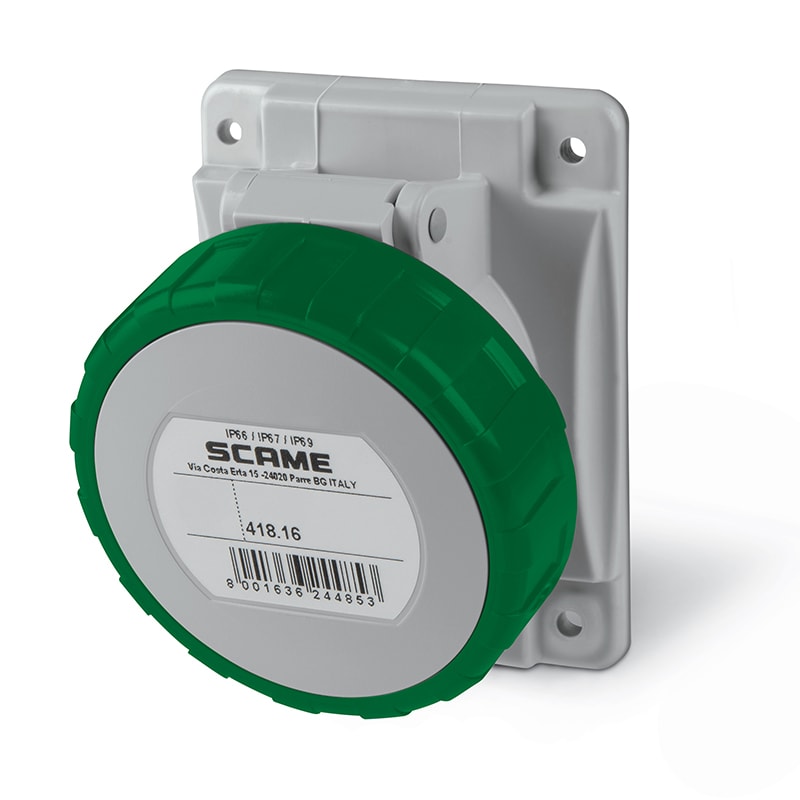 SCAME PARRE - PRESA FISSA 2P+T IP66/IP67 16A 2H >50V