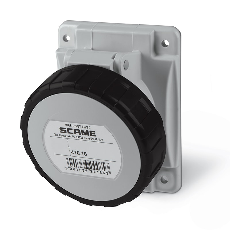 SCAME PARRE - PRESA FISSA 2P+T IP66/IP67 16A 7H 418.16636