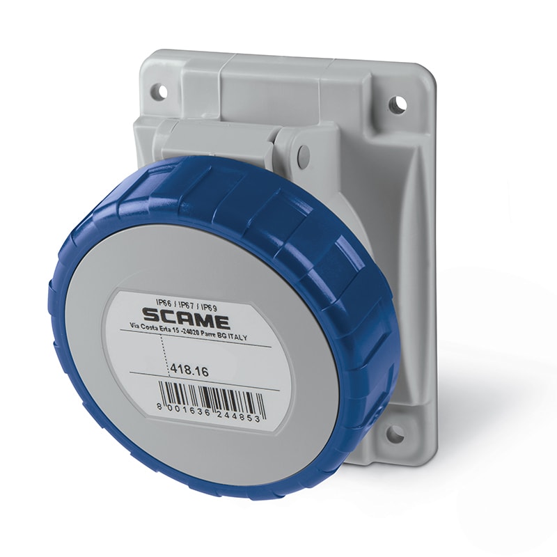 SCAME PARRE - PRESA INCASSO 3P+T IP66/IP67 16A 9H