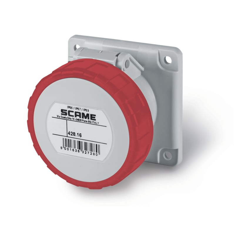 SCAME PARRE - PRESA DA INCASSO IP66/IP67 2P+T 16A 9H 428.1668
