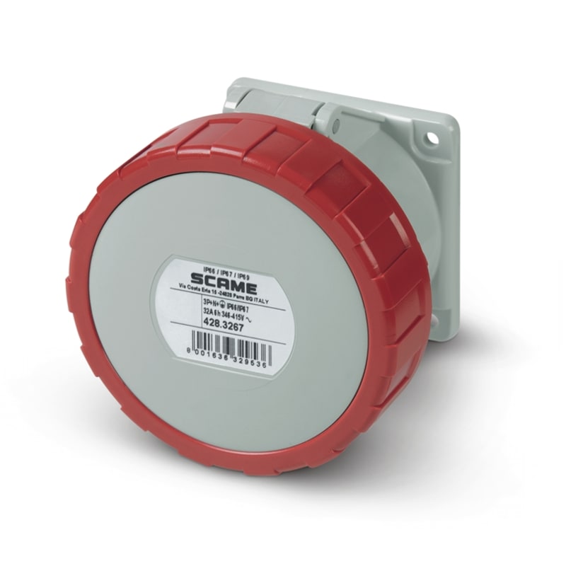 SCAME PARRE - PRESA INCASSO IP66/IP67 3P+N+T 32A 6H