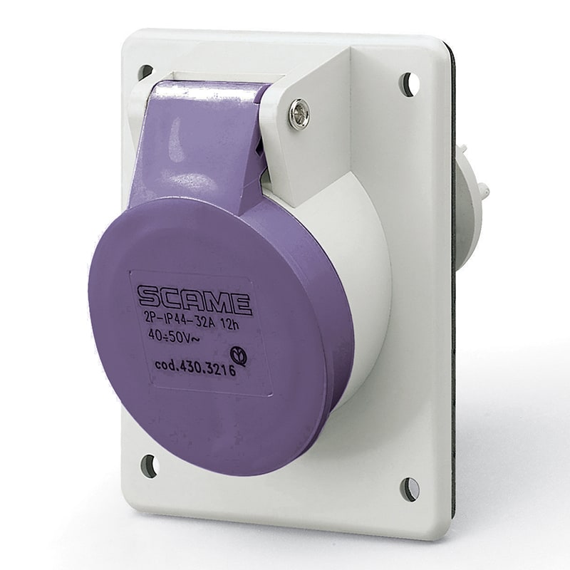 SCAME PARRE - PRESA INCASSO BASSISS. 3P 16A 24V 430.1619