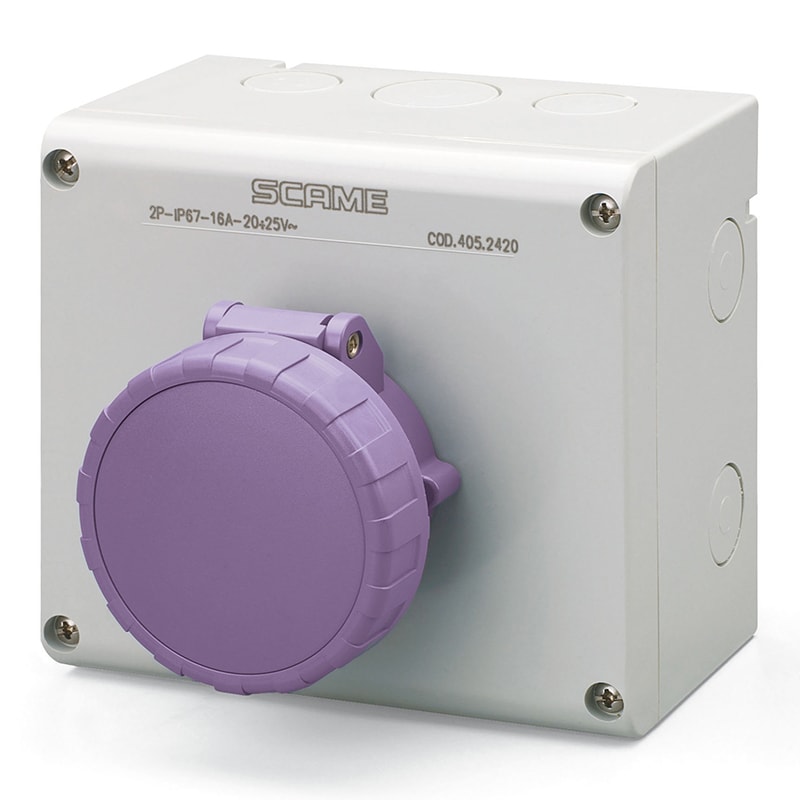 SCAME PARRE - PRESA INTERBL. 16A 2P IP66/IP67 20-25V 505.2420