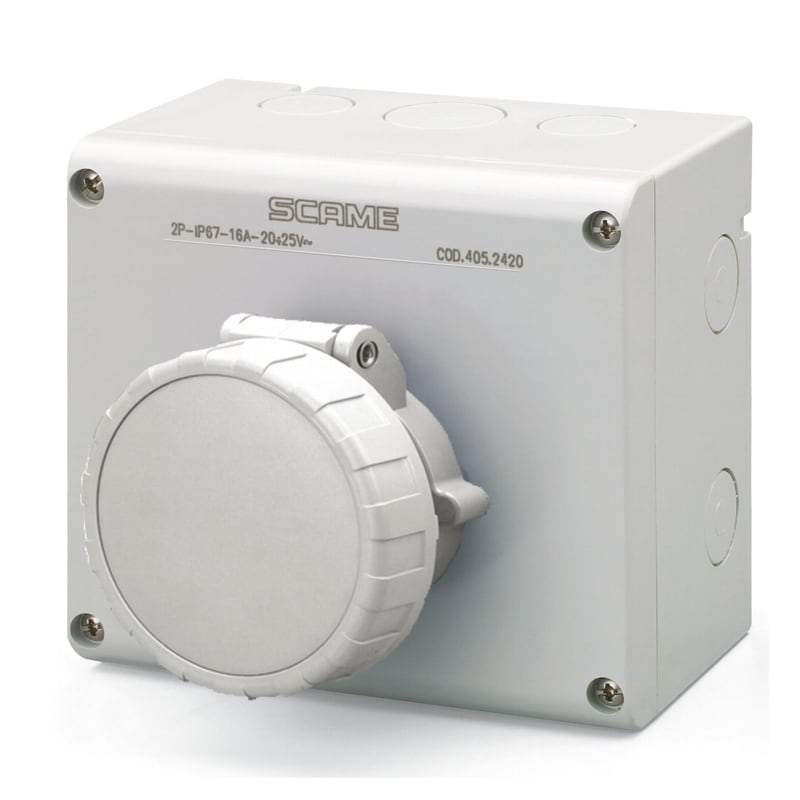 SCAME PARRE - PRESA INTERBL. 16A 2P 12H IP66/IP67