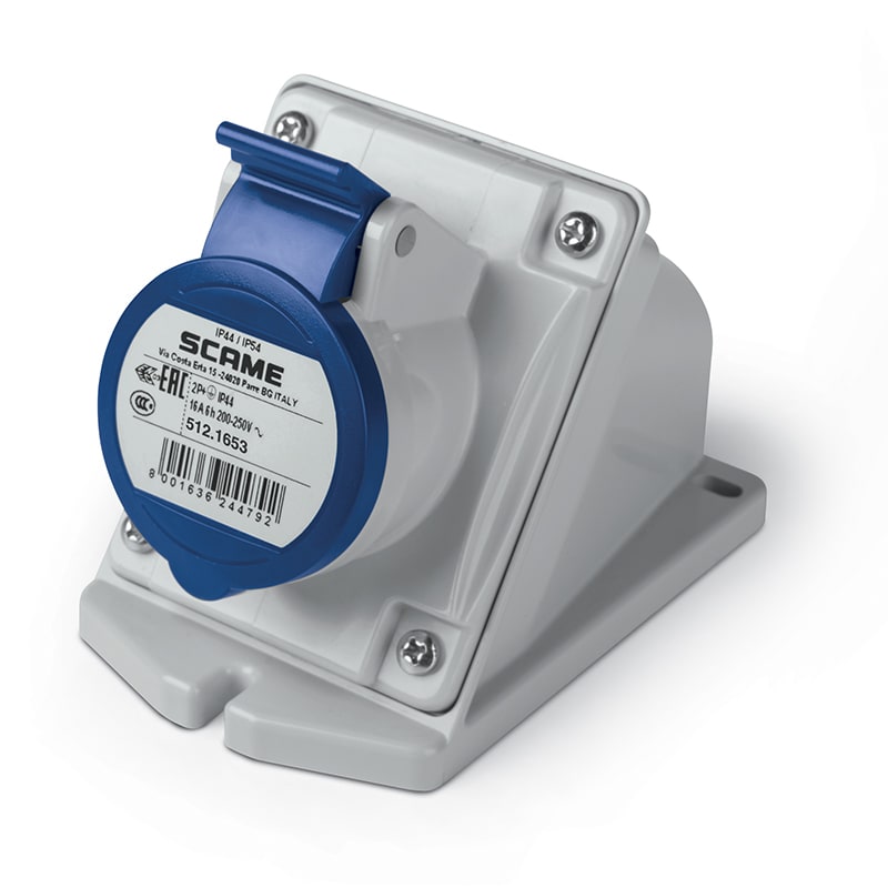 SCAME PARRE - PRESA DA PARETE 16A 2P+T 6H IP44/IP54 512.1653