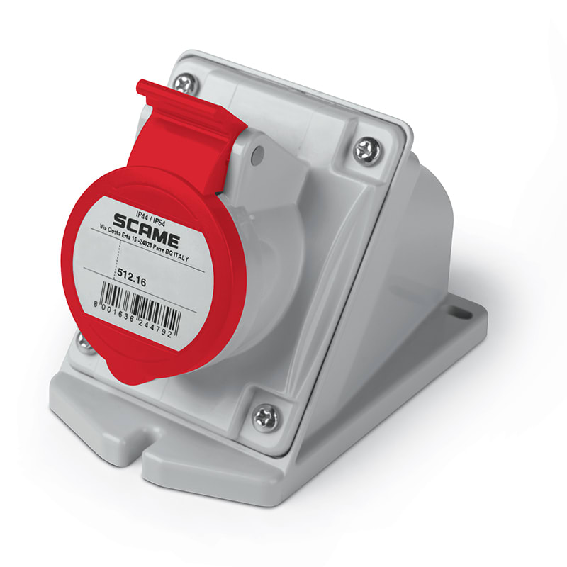 SCAME PARRE - PRESA DA PARETE 16A 3P+N+T 6H IP44/IP54 512.1657