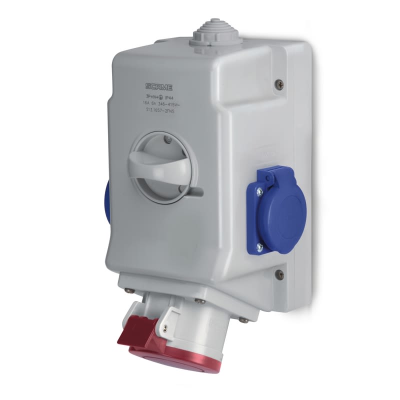 SCAME PARRE - OPTIMA-COMBI C/INT. 0/I 16A 3P+N+T 513.1657-1FNS