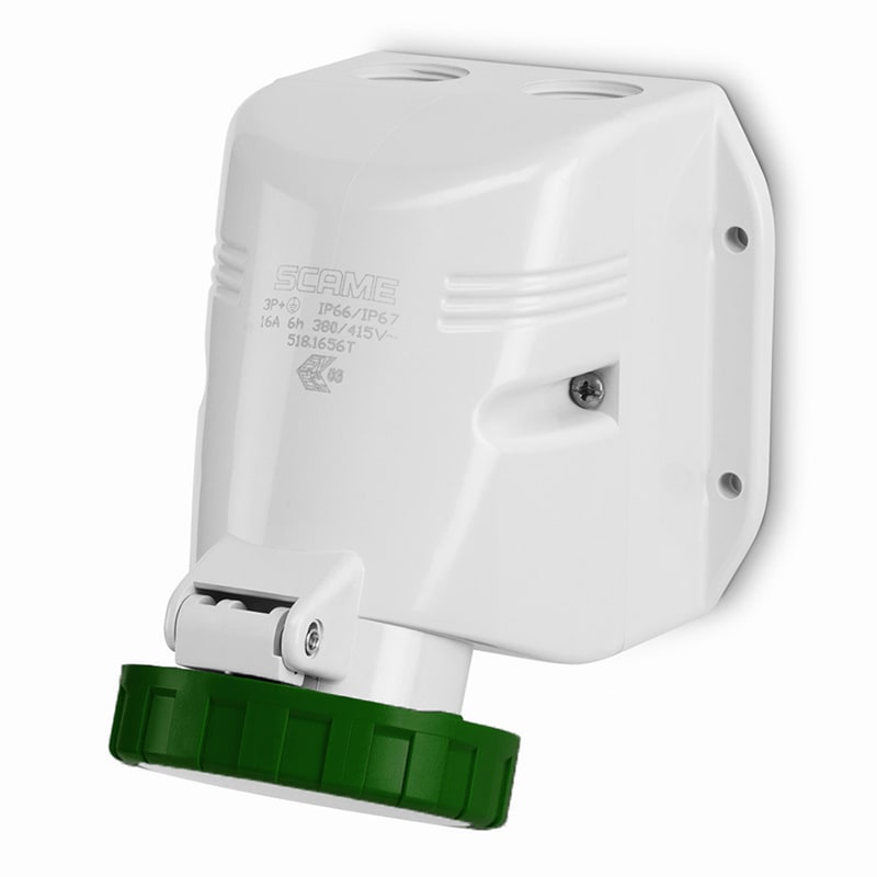 SCAME PARRE - PRESA PARETE 3P+T IP66/IP67 16A 2H >50V 518.16562T
