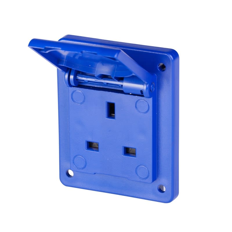 SCAME PARRE - PRESA INCASSO BS1363 13A BLU (FL.70X87) 570.4041