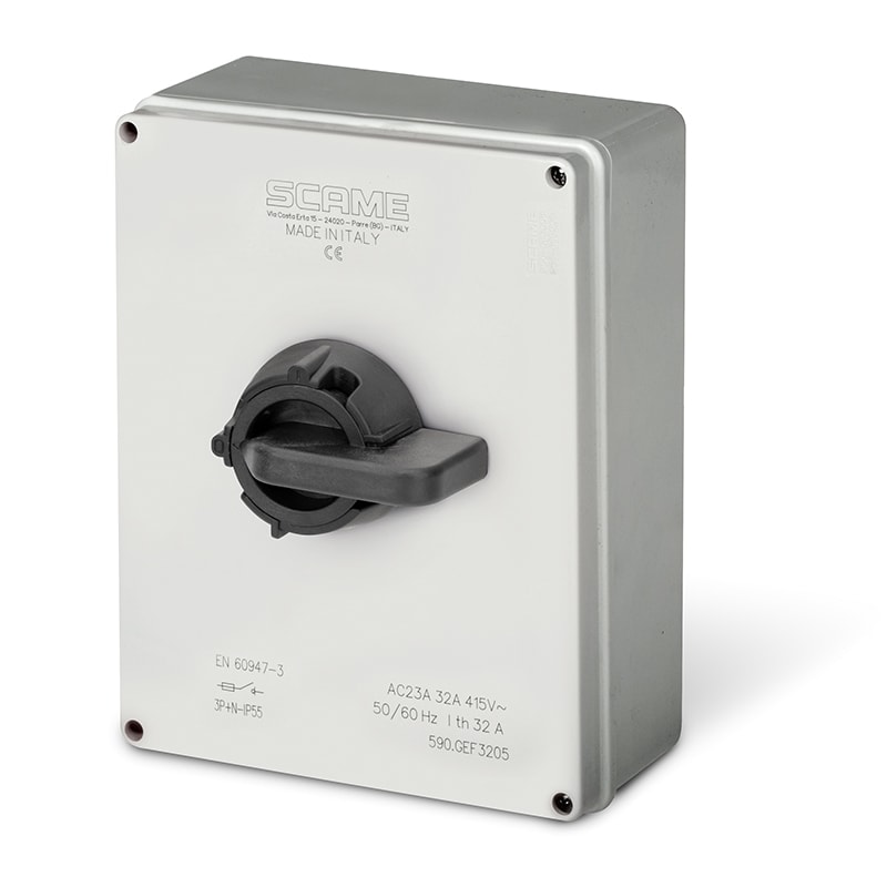 SCAME PARRE - INT. DI MANOVRA/SEZ. 63A 3P+N IP55 590.GEB6305