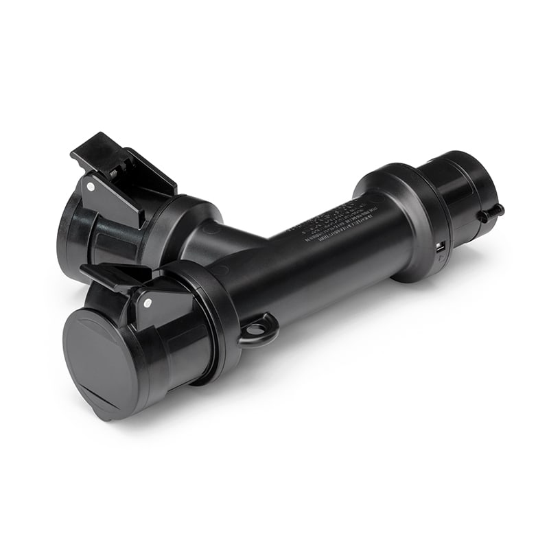 SCAME PARRE - ADATTATORE 2X2P+T 220V 16A IP44 NERO