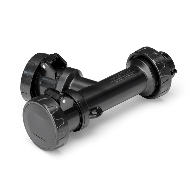 SCAME PARRE - ADATTATORE 2X2P+T 220V 16A IP67 NERO 600.2505-062.K