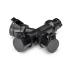 SCAME PARRE - ADATTATORE 3X2P+T 220V 16A IP44 NERO 600.3005-062.K