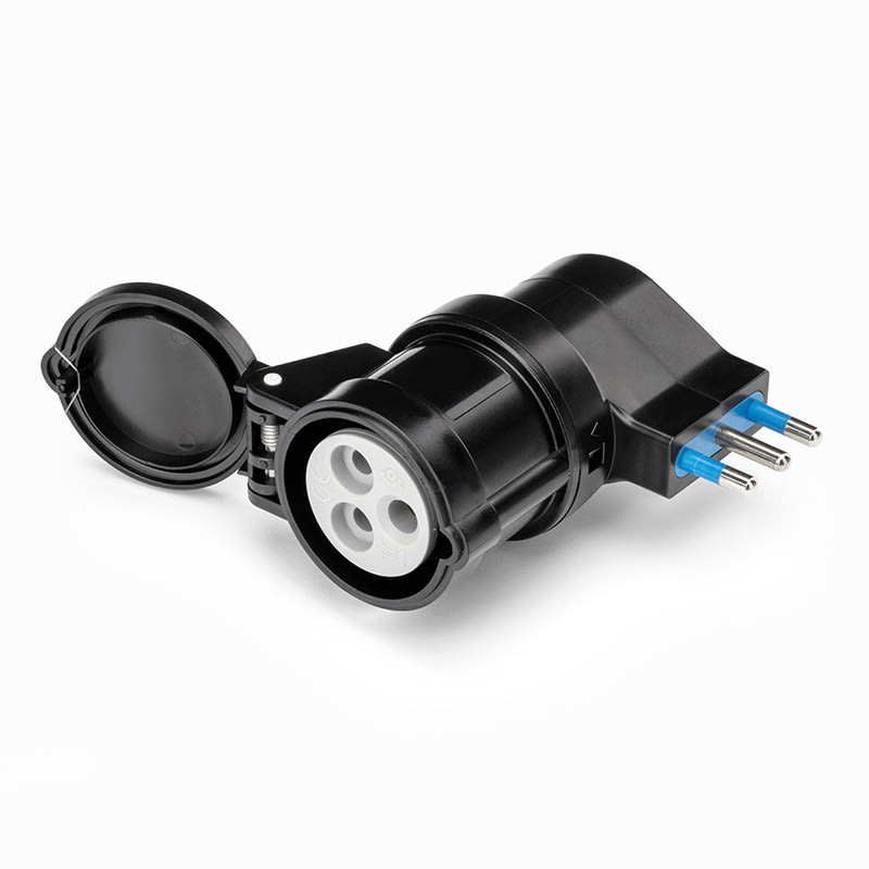 SCAME PARRE - ADATTATORE 10/16 -CEE17 NERO 610.384.N