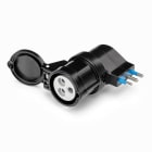 SCAME PARRE - ADATTATORE 10/16 -CEE17 NERO 610.384.N