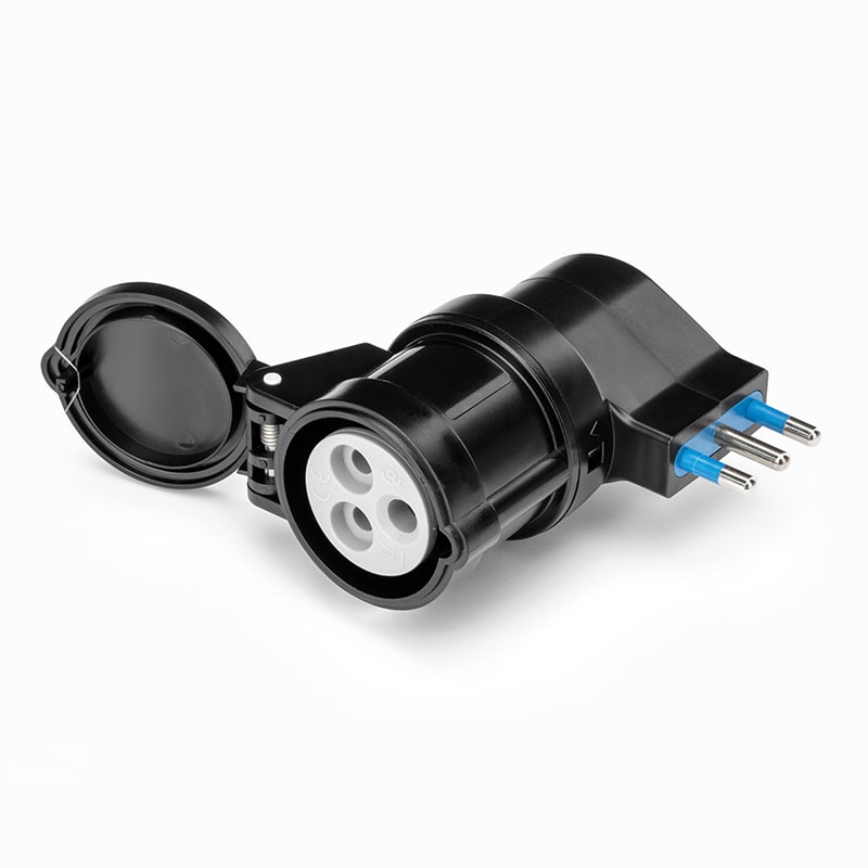 SCAME PARRE - ADATTATORE 10/16 -CEE17 NERO