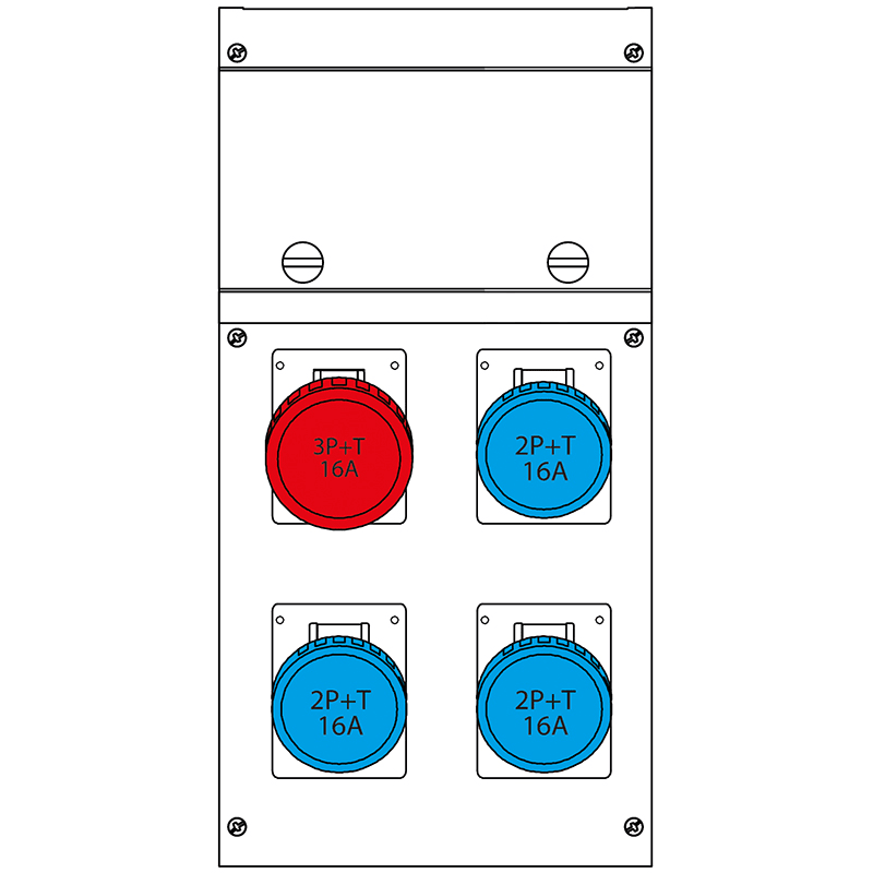 SCAME PARRE - QUADRO BLOCK4 CON CAVALLETTO IP66