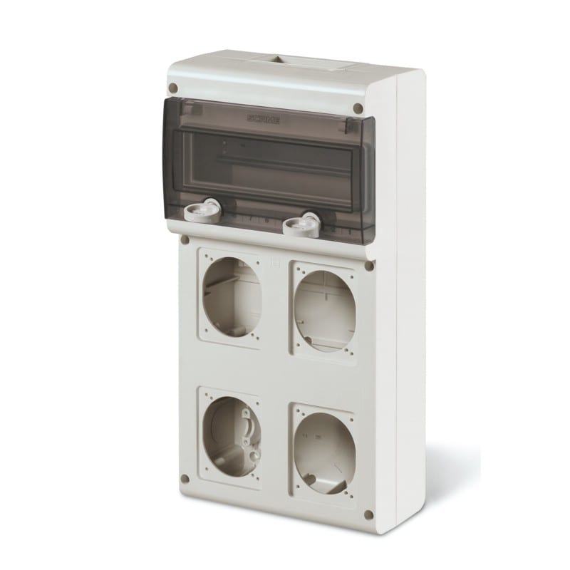 SCAME PARRE - QUADRO VUOTO BLOCK4 C/FORI + CHIAVE YALE
