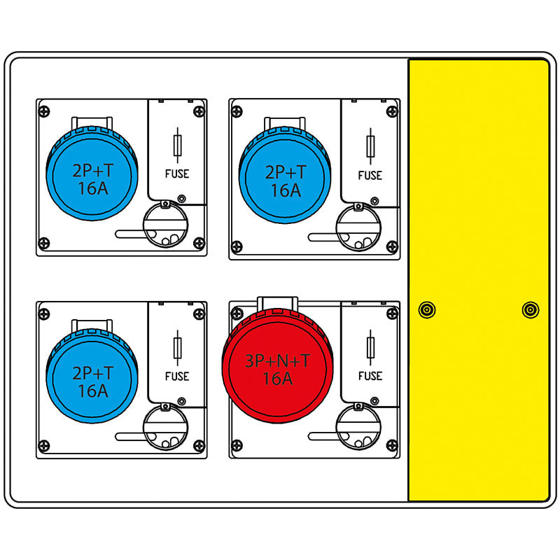 SCAME PARRE - MBOX2 CON SPINA VOLANTE PRESE C/FUSIBILI