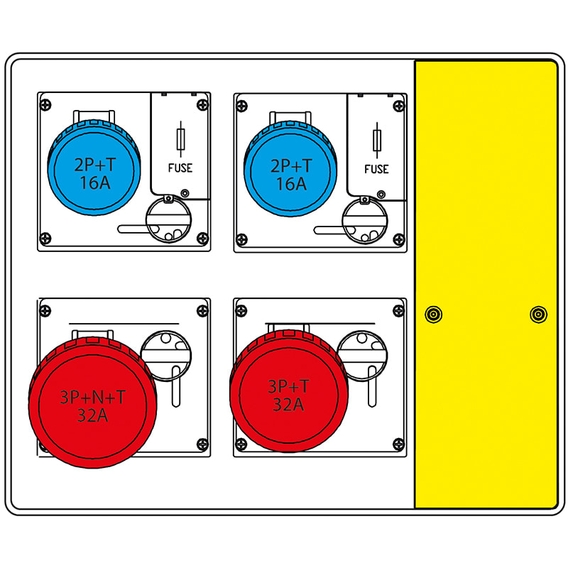 SCAME PARRE - MBOX2 CON SPINA VOLANTE PRESE C/FUSIBILI