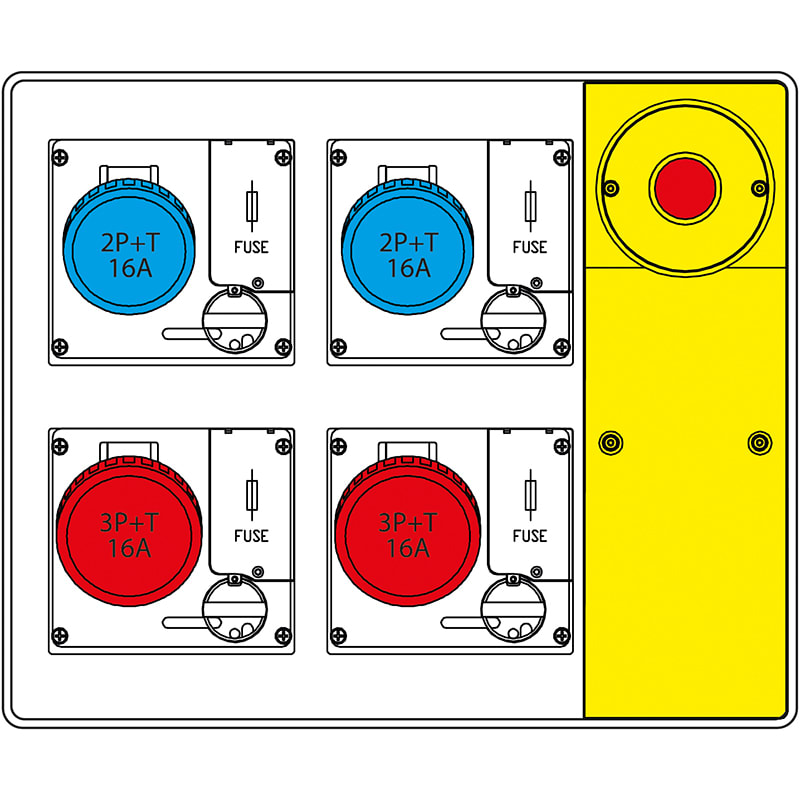 SCAME PARRE - MBOX2 CON SPINA+EMERGENZA PR.C/FUSIBILI