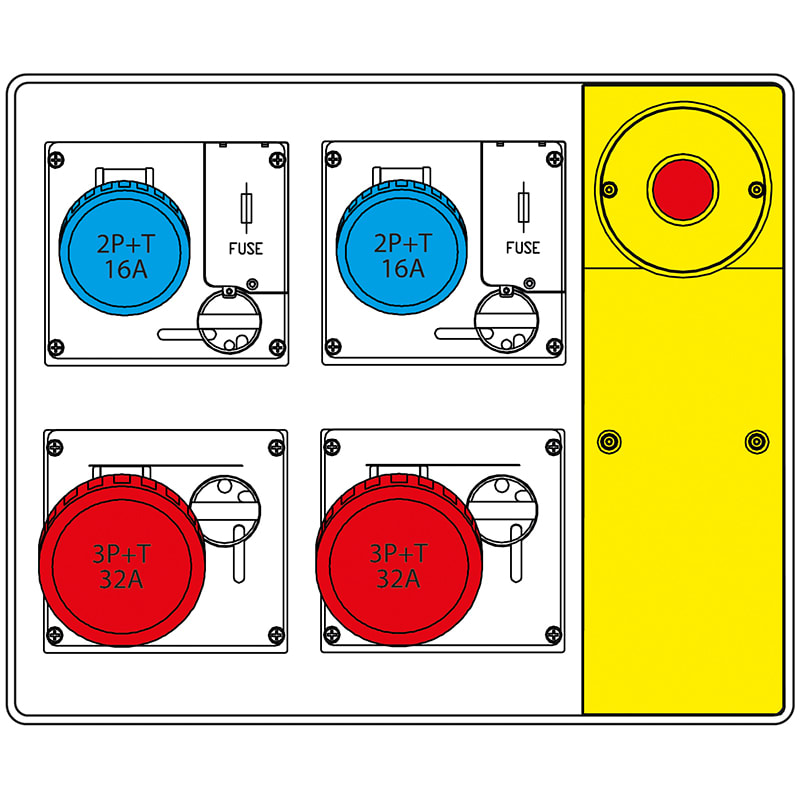 SCAME PARRE - MBOX2 CON SPINA+EMERGENZA PR.C/FUSIBILI
