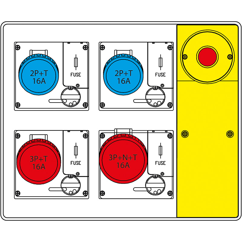 SCAME PARRE - MBOX2 MORSETT.+EMERGENZA PR. C/FUSIBILI 656.5924-056