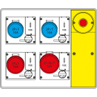 SCAME PARRE - MBOX2 MORSETT.+EMERGENZA PR. C/FUSIBILI