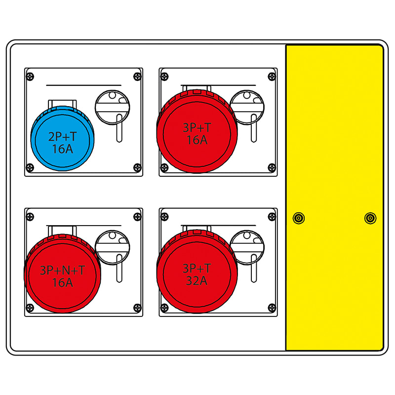 SCAME PARRE - MBOX2 CON MORSETTIERA PRESE S/FUSIBILI