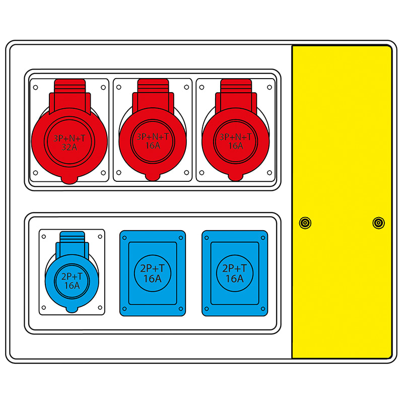 SCAME PARRE - MBOX2 CON MORSETTIERA   PRESE S/FUSIBILI 656.7026-739