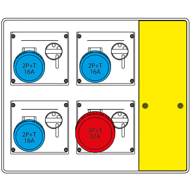 SCAME PARRE - MBOX2 CON SPINA VOLANTE PRESE S/FUSIBILI