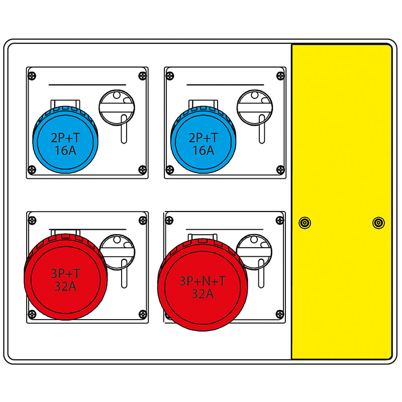 SCAME PARRE - MBOX2 CON SPINA VOLANTE PRESE S/FUSIBILI