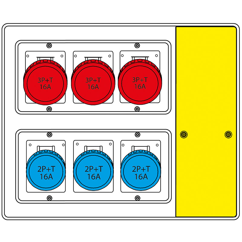SCAME PARRE - MBOX2 CON SPINA VOLANTE PRESE S/FUSIBILI