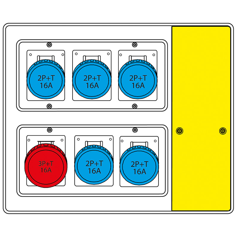 SCAME PARRE - MBOX2 CON SPINA VOLANTE PRESE S/FUSIBILI
