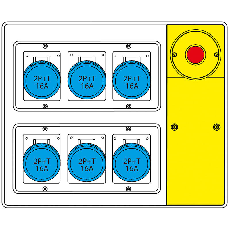 SCAME PARRE - MBOX2 CON SPINA+EMERGENZA PR.S/FUSIBILI