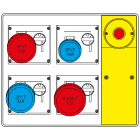 SCAME PARRE - MBOX2 MORSETT.+EMERGENZA PR. S/FUSIBILI 656.7924-652