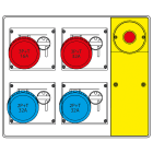 SCAME PARRE - MBOX2 MORSETT.+EMERGENZA PR. S/FUSIBILI 656.7924-730