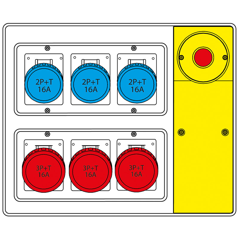 SCAME PARRE - MBOX2 MORSETT.+EMERGENZA PR. S/FUSIBILI