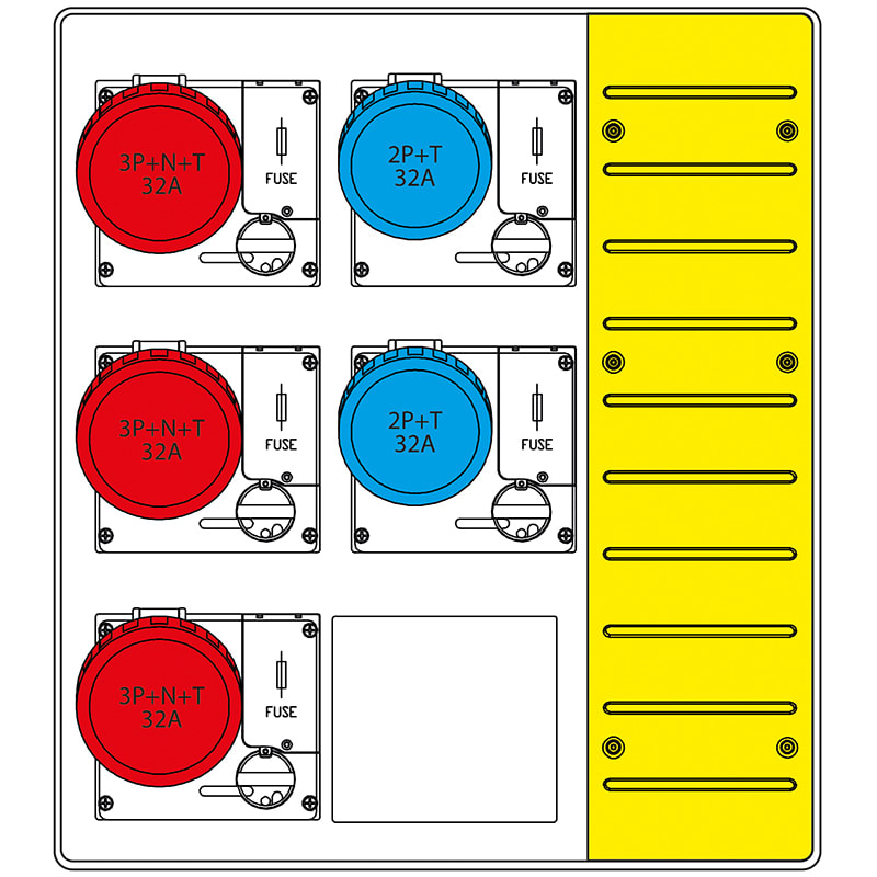 SCAME PARRE - MBOX3 CON MORSETTIERA PRESE C/FUSIBILI