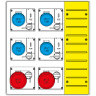 SCAME PARRE - MBOX3 CON MORSETTIERA PRESE C/FUSIBILI 657.6036-112