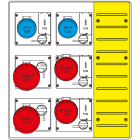 SCAME PARRE - MBOX3 CON SPINA FISSA PRESE C/FUSIBILI