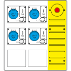 SCAME PARRE - MBOX3 CON SPINA+EMERGENZA PR.C/FUSIBILI