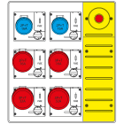 SCAME PARRE - MBOX3 CON SPINA+EMERGENZA PR.C/FUSIBILI