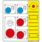 SCAME PARRE - MBOX3 S/PORTA OMNIA S/FUS+63A SPINA+EM. 657.7835-017