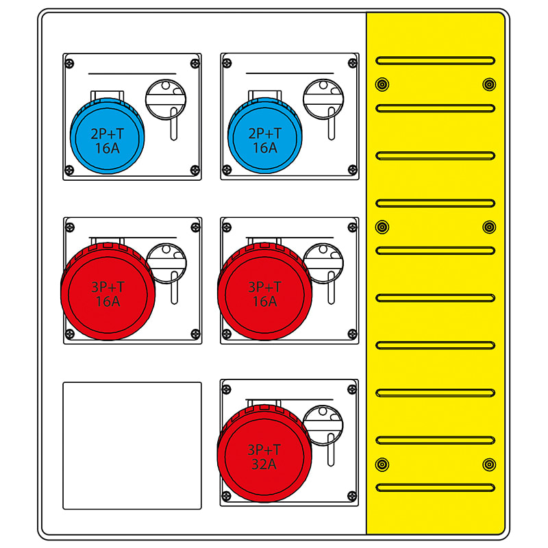 SCAME PARRE - MBOX3 CON MORSETTIERA PRESE S/FUSIBILI