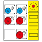 SCAME PARRE - MBOX3 MORSETT.+EMERGENZA PR. S/FUSIBILI 657.8935-012