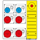 SCAME PARRE - MBOX3 MORSETT.+EMERGENZA PR. S/FUSIBILI