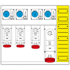 SCAME PARRE - MBOX5 CON SPINA FISSA PRESE C/FUSIBILI 658.6158-034