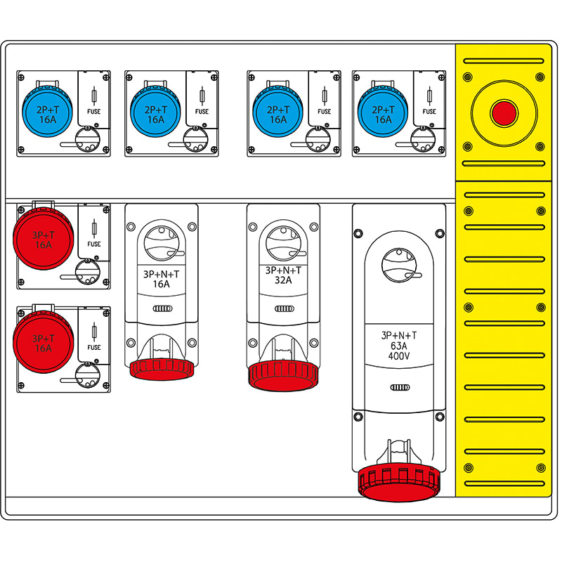 SCAME PARRE - MBOX5 CON SPINA+EMERGENZA PRESE C/FUS.